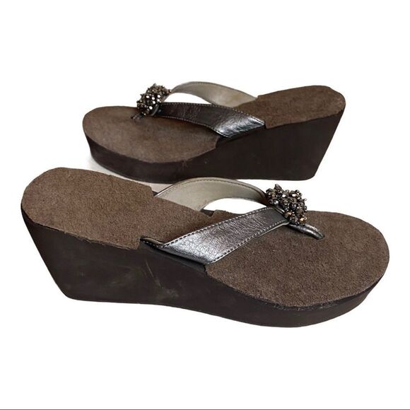 Flojos NWT Platform Flip Flops Sz 7 - Picture 3 of 6